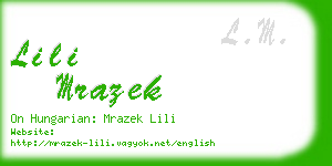 lili mrazek business card